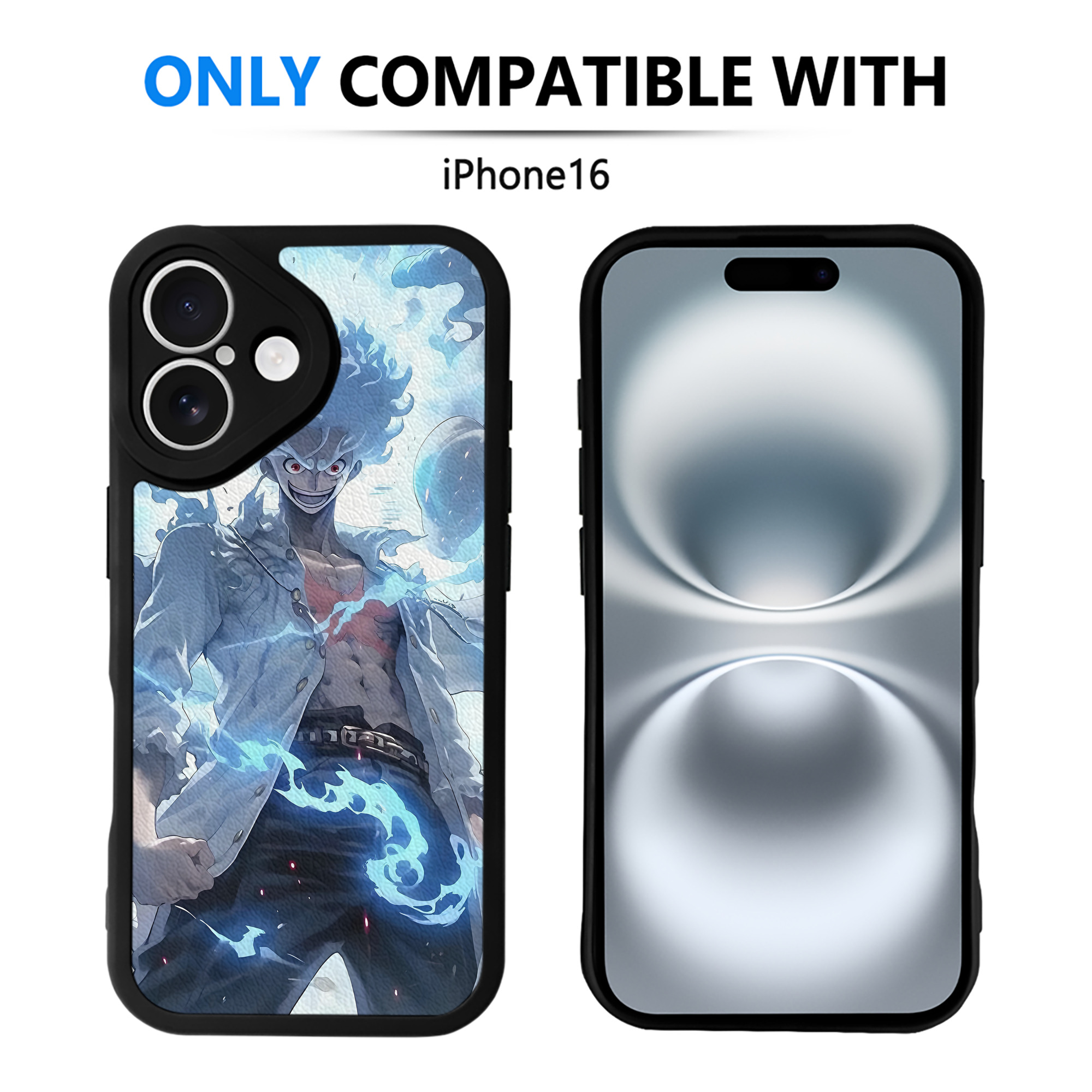 （画像用） ワンピース ONE PIECE 【iPhone 16シリーズ対応】シリコンスマホケース（レザー調） 材質：シリコン